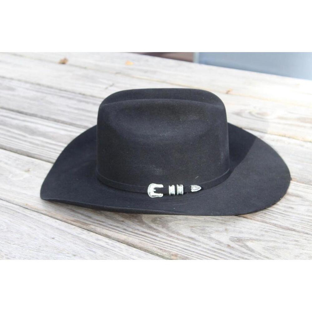 Justin Black Cowboy Hat Sz. 7 1/2 XTWENTYX - Picture 4 of 15